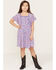Image #2 - Molly Bracken Girls' Bow Back Dress, Blue, hi-res