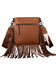 Image #2 - Montana West Women's Genuine Leather Hair-On Fringe Crossbody Bag, Brown, hi-res