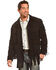 Image #1 - Liberty Wear Men's Suede Fringe Western Jacket, Black, hi-res