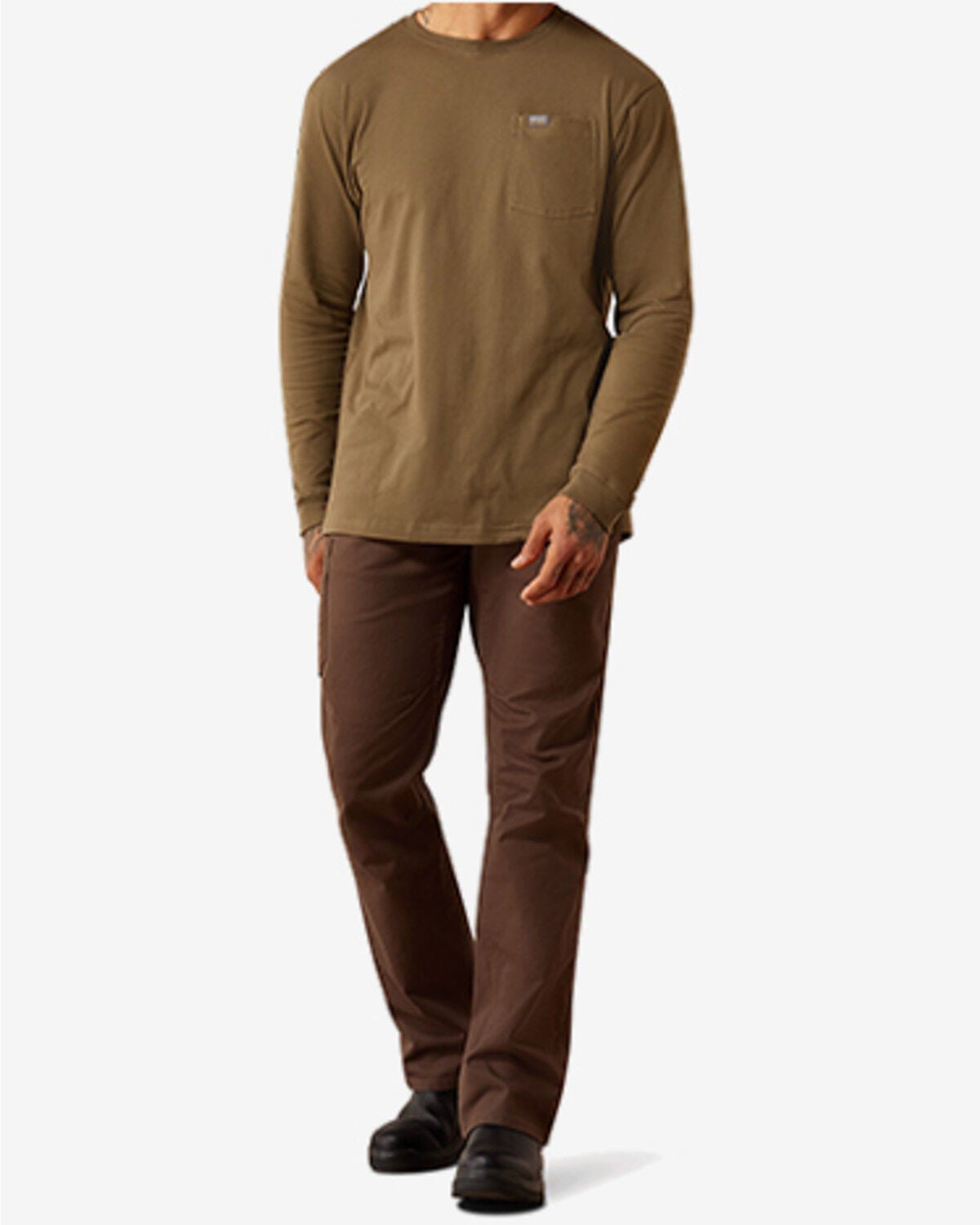 Image #3 - Ariat Men's Cotton Strong &trade; Hardhead Long Sleeve Graphic Work T-Shirt, Green, hi-res