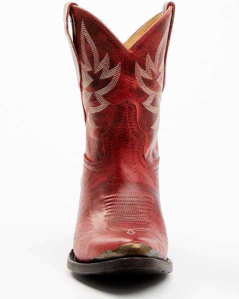 Image #4 - Idyllwind Women's Wheels Western Booties - Pointed Toe, Red, hi-res