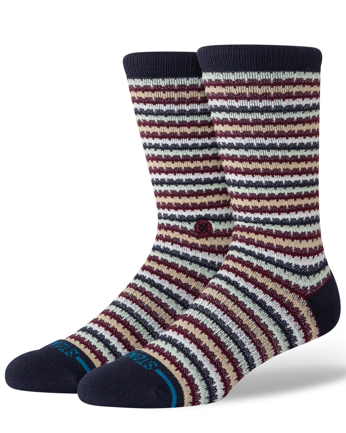 Image #1 - Stance Men's Chiclets Waffle Knit Crew Socks, Multi, hi-res