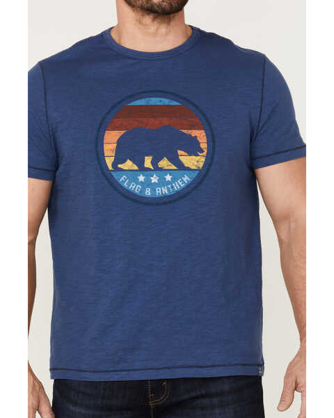Image #3 - Flag & Anthem Men's Bear Stripes Medium Circle Graphic T-Shirt , Medium Blue, hi-res