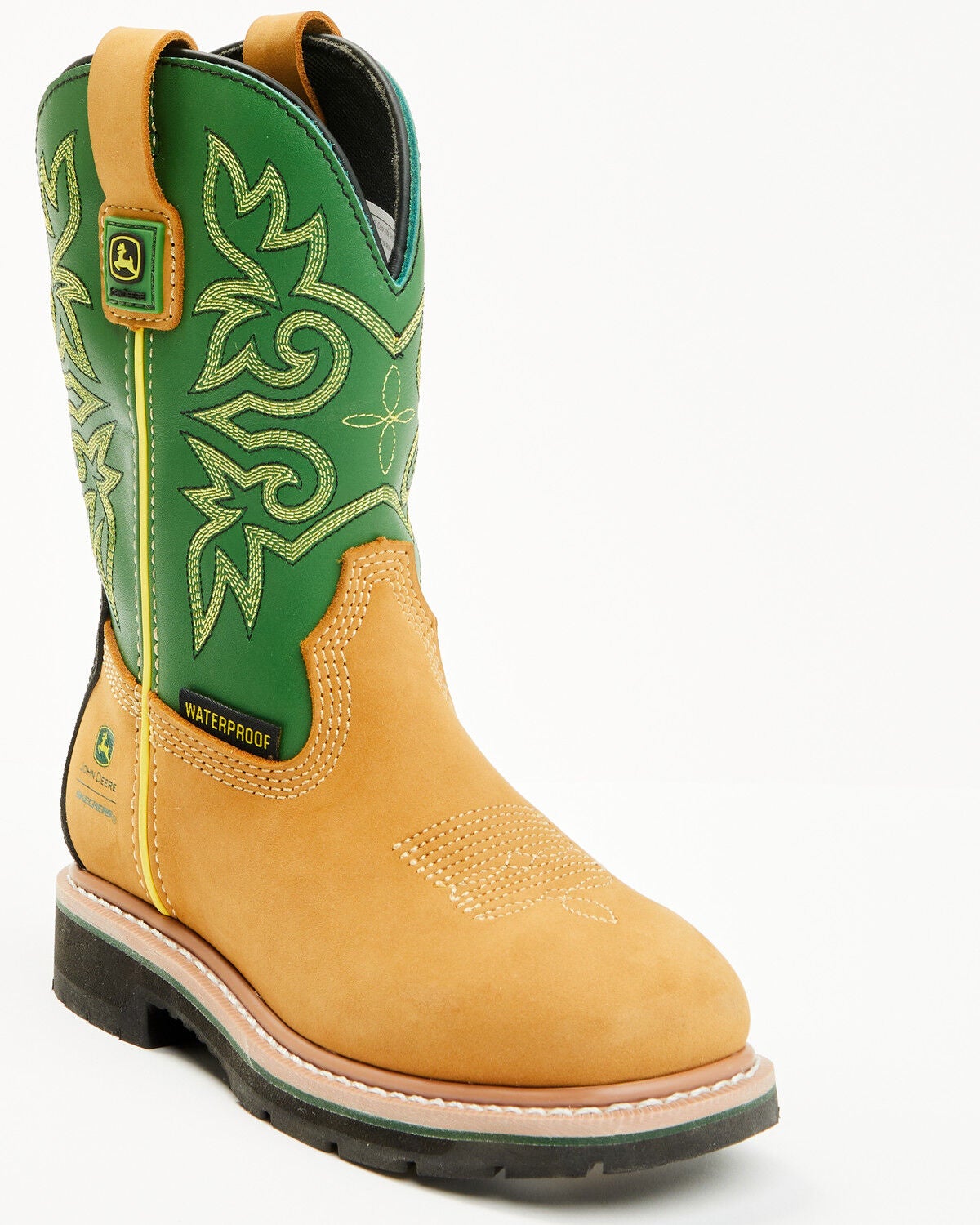 Skechers X John Deere Boys' Rowood Boulder Valley Waterproof Boots - Round Toe, Green, hi-res