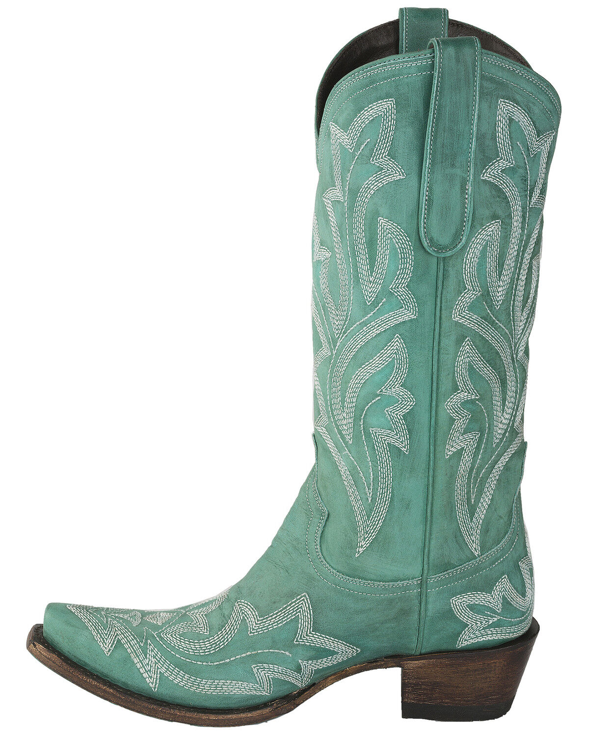 Image #3 - Lane Women's Saratoga Western Boots - Snip Toe, Turquoise, hi-res