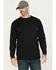 Image #1 - Ariat Men's FR Hard Head Long Sleeve Pocket Work Shirt, Black, hi-res