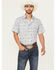 Image #1 - Roper Men's West Made Paisley Print Short Sleeve Pearl Snap Western Shirt, Cream, hi-res