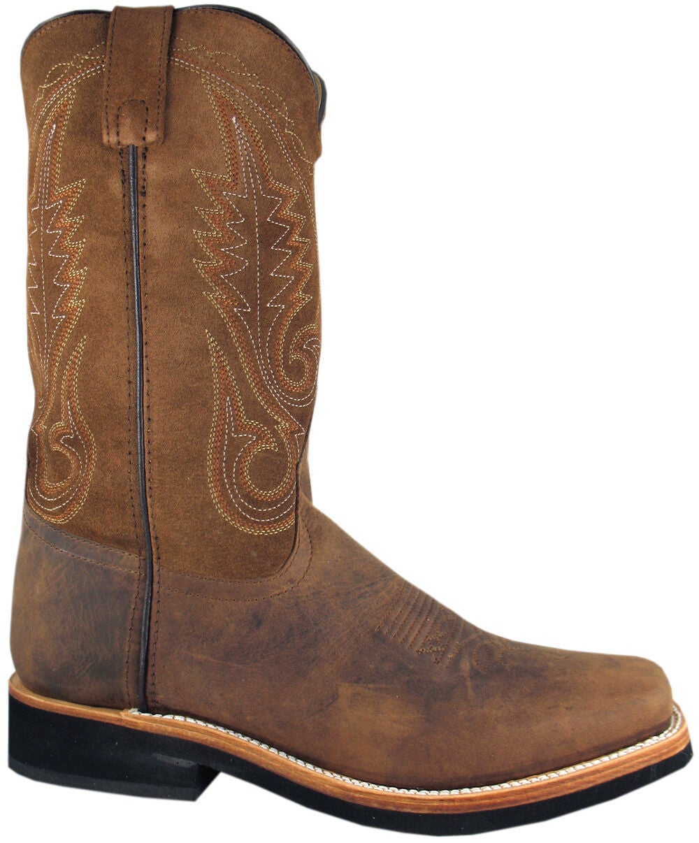 Smoky Mountain Men's Boonville Western Boots - Square Toe, Brown, hi-res