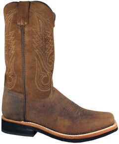 Smoky Mountain Men's Boonville Cowboy Boots - Square Toe, Brown, hi-res