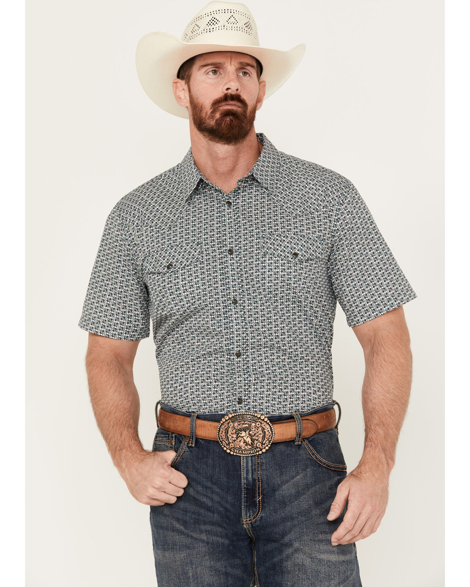 Hunter green western shirt on sale
