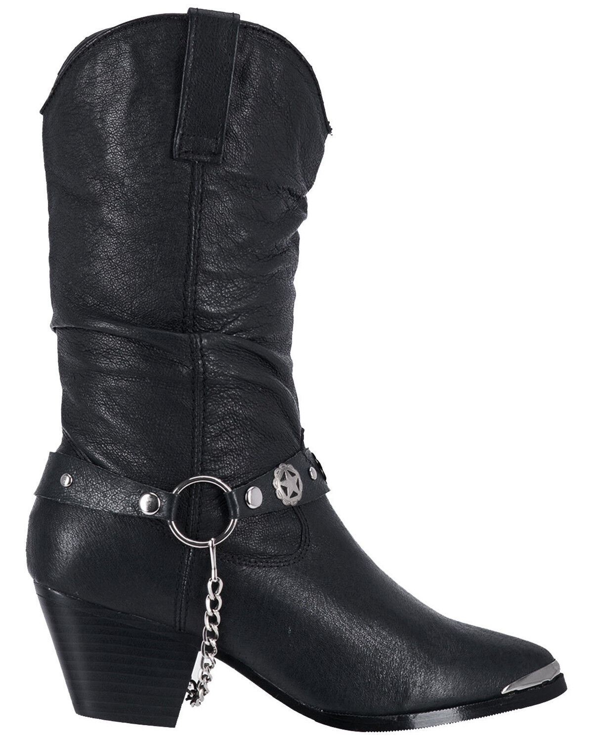 Image #2 - Dingo Women's Supple Pigskin Western Boots - Round Toe, Black, hi-res