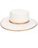 Image #1 - San Diego Hat Company Women's Snowfall Felt Boater Hat, Ivory, hi-res