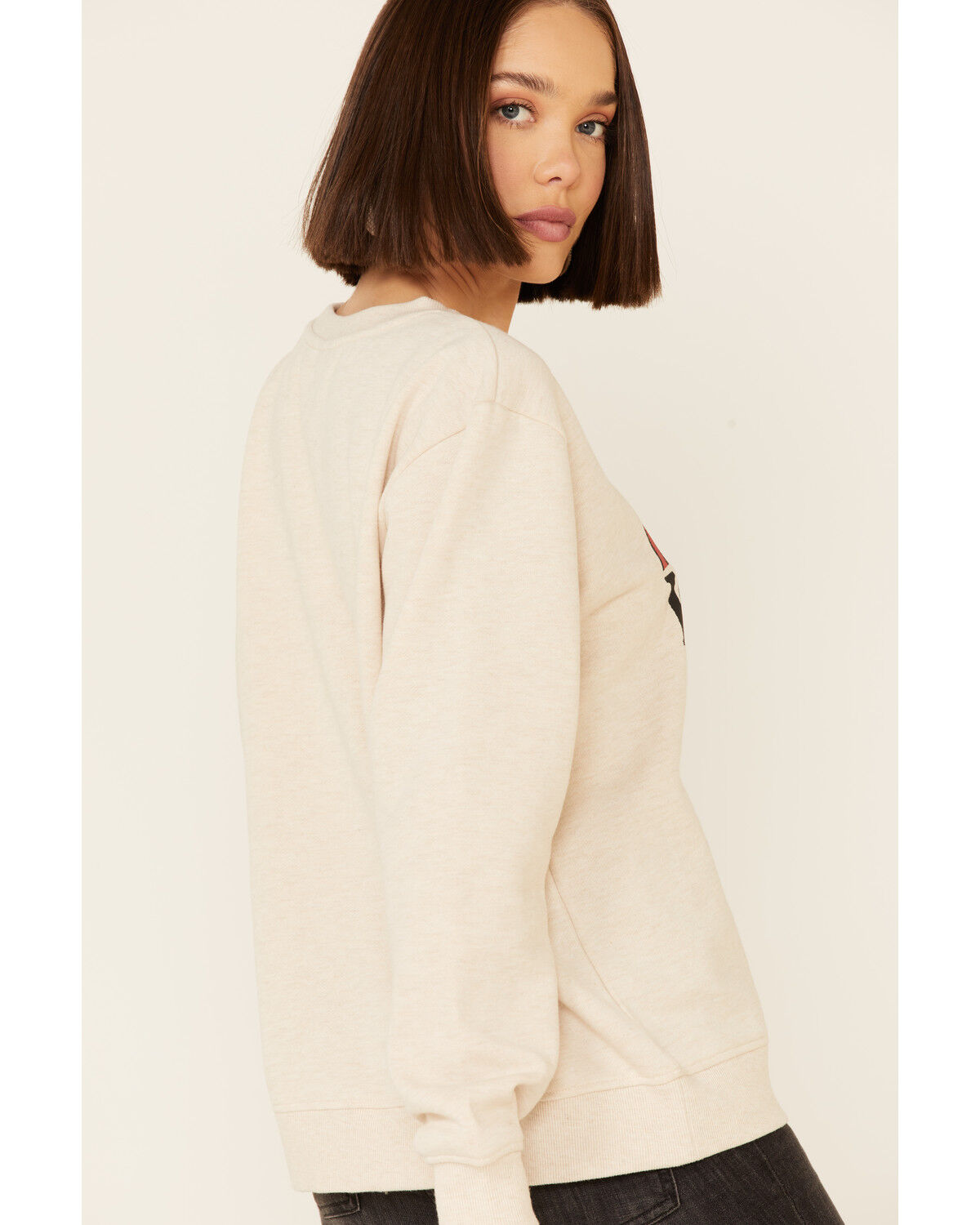 Image #5 - Ariat Women's Heather Oatmeal Western Vibes Graphic Long Sleeve Top, Oatmeal, hi-res