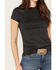 Image #3 - RANK 45® Women's Solid Short Sleeve Performance Tee, Black, hi-res