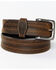 Image #1 - Hawx Men's Medium Brown Textured Leather Belt, Medium Brown, hi-res