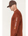 Image #2 - Cody James Men's FR Logo Long Sleeve Work T-Shirt , Cognac, hi-res