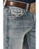 Image #2 - Rock & Roll Denim Men's Pistol Light Vintage Wash Stackable Bootcut Denim Jeans, Light Wash, hi-res