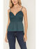 Image #3 - Shyanne Women's Crochet Front Sleeveless Top, Teal, hi-res