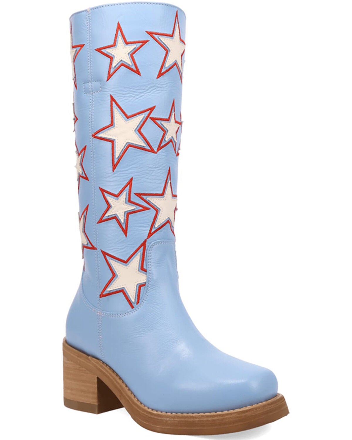 Image #1 - Dingo Women's American Dream Fashion Boots - Round Toe, Blue, hi-res