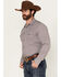 Image #2 - Gibson Trading Co Men's Star Struck Geo Print Long Sleeve Snap Western Shirt, Burgundy, hi-res