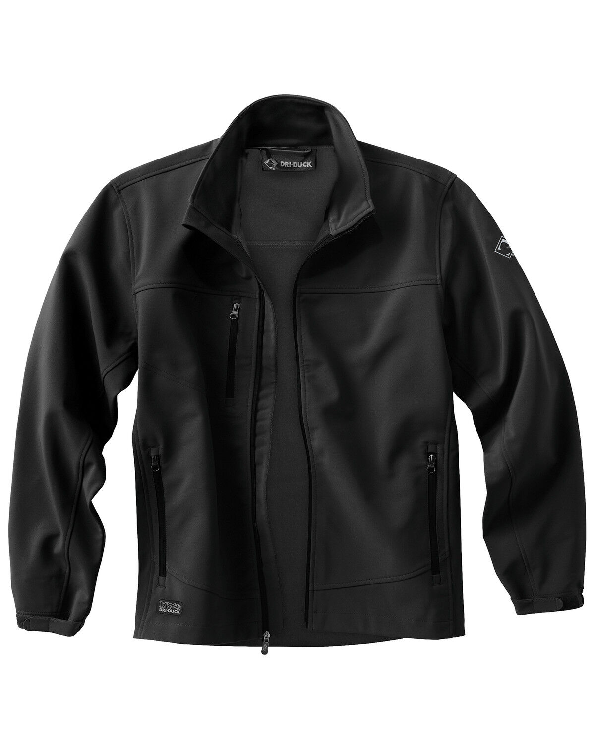 Image #1 - Dri Duck Men's Motion Softshell Work Jacket, Black, hi-res