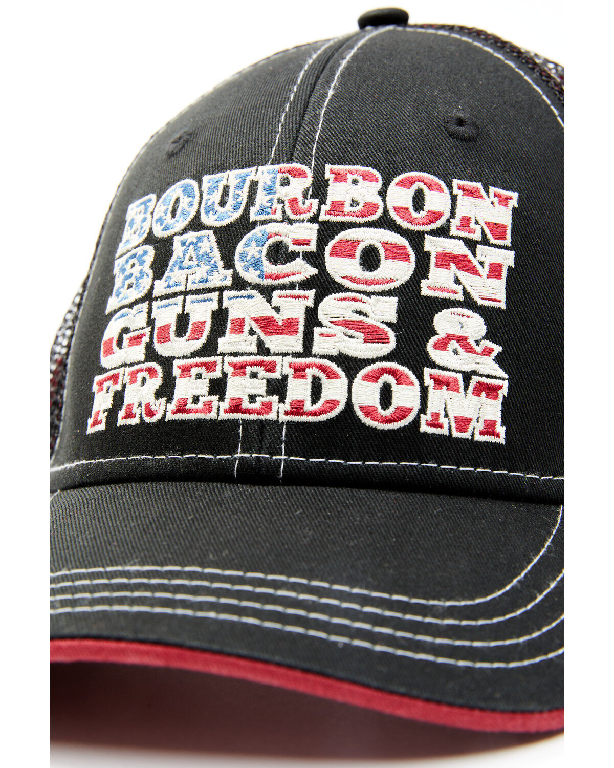 Image #2 - Cody James Men's Bourbon Bacon Guns & Freedom Ball Cap, Black, hi-res