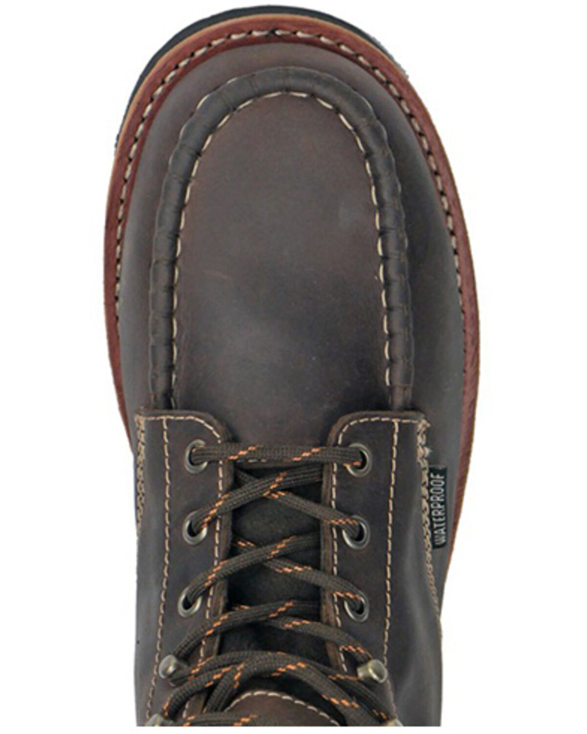 Image #6 - Hoss Men's DieHard Moc Waterproof Work Boots - Composite Toe, Dark Brown, hi-res