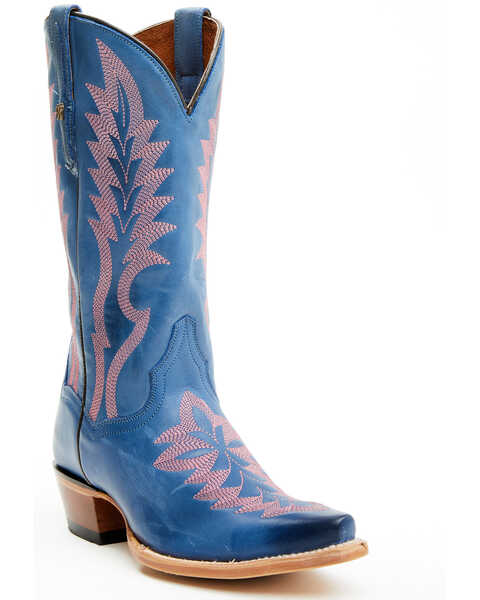 Dan Post Women's Rochelle Western Boots - Snip Toe , Blue, hi-res
