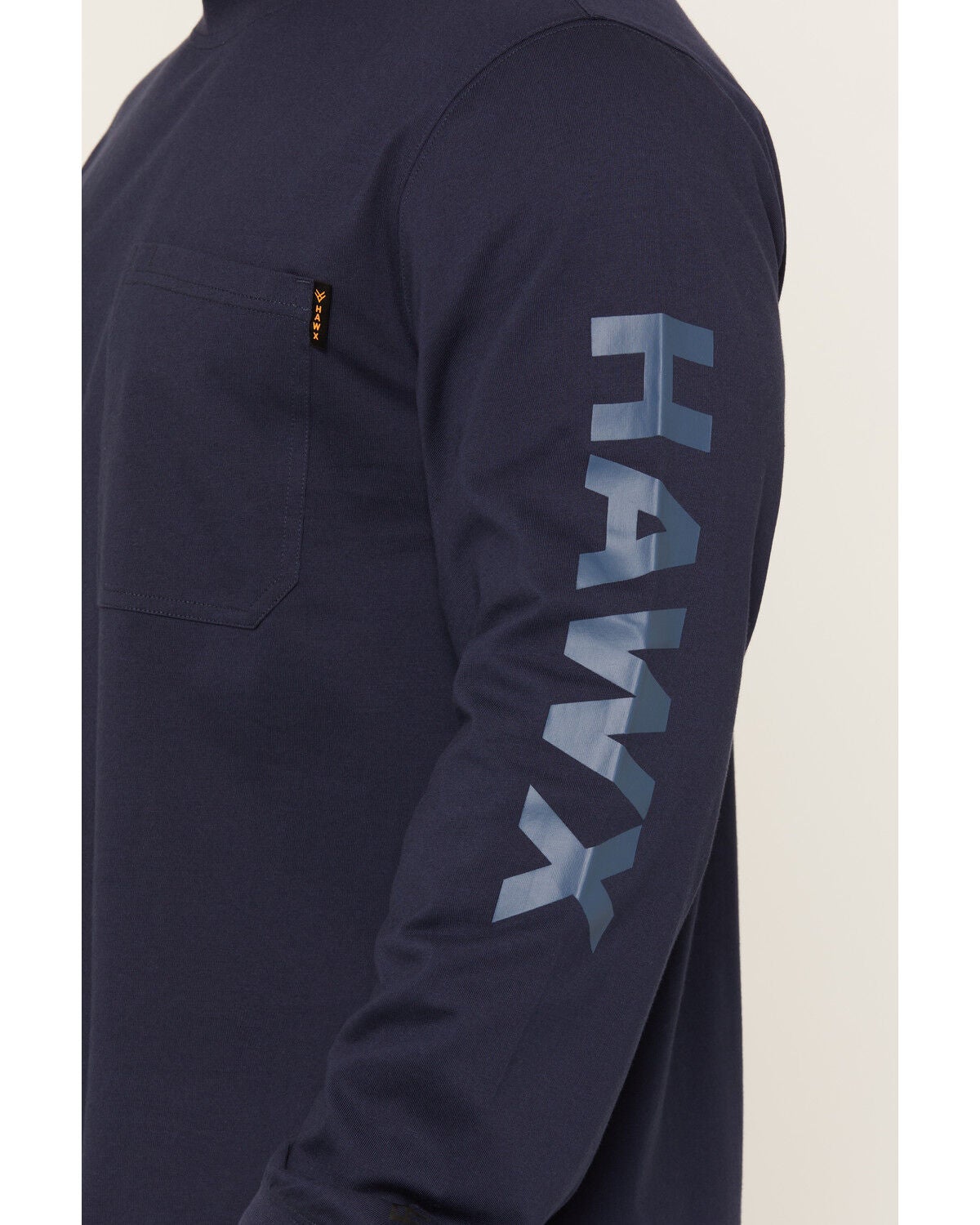 Image #3 - Hawx Men's Logo Graphic Long Sleeve Work T-Shirt, Navy, hi-res