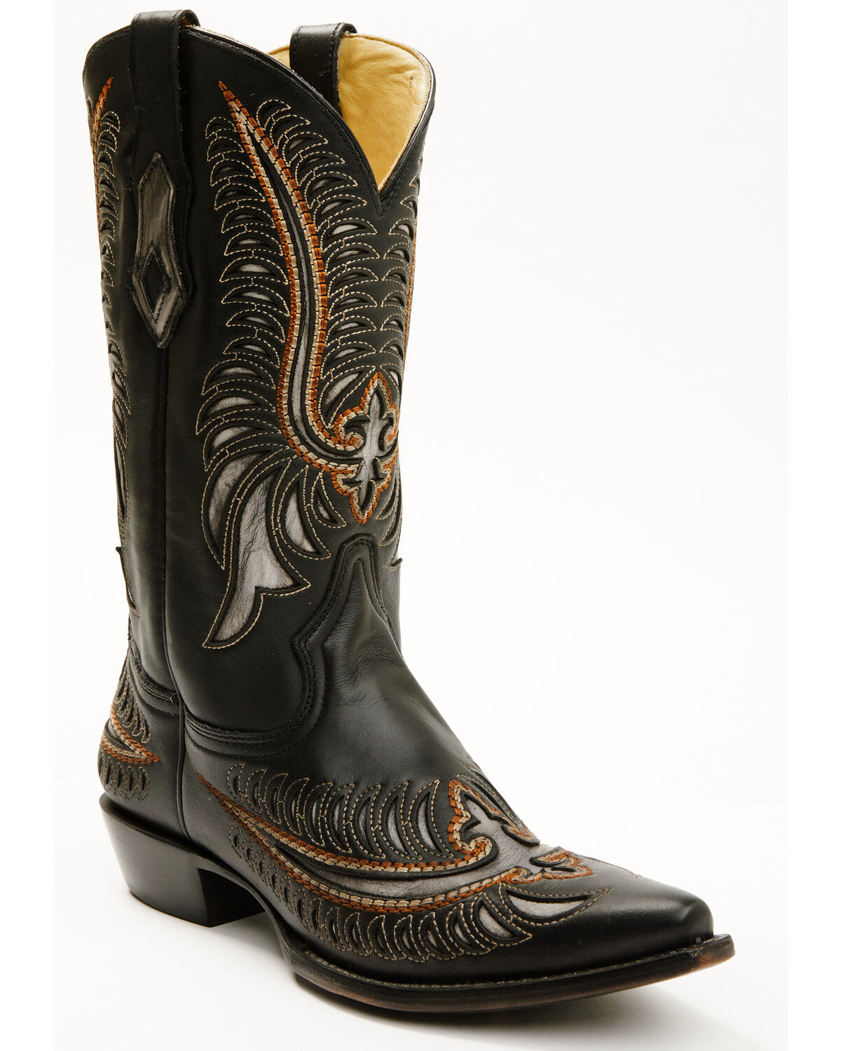 Image #1 - Corral Men's Inlay Western Boots - Snip Toe, Black, hi-res