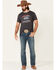 Image #2 - Rock & Roll Denim Men's Charcoal Square Graphic Short Sleeve T-Shirt, Charcoal, hi-res