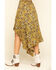 Rock & Roll Denim Women's Mustard Floral Hanky Skirt , Dark Yellow, hi-res