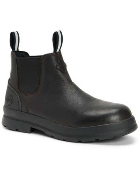 Muck Boots Men's Chore Farm Leather Chelsea Boots - Soft Toe , Black, hi-res