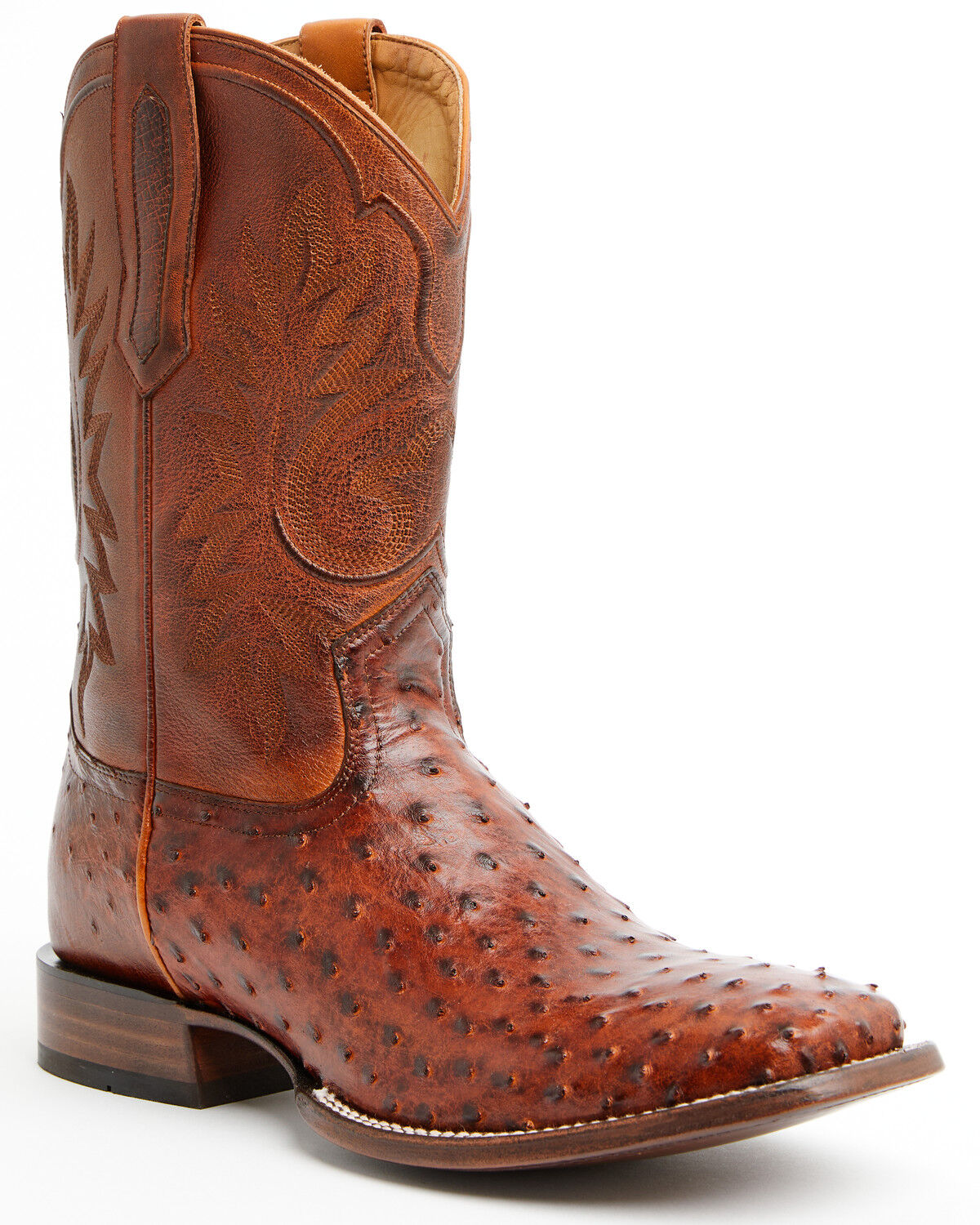 Image #1 - Cody James Black 1978® Men's The Hayward Exotic Full Quill Ostrich Western Boots - Broad Square Toe, Cognac, hi-res