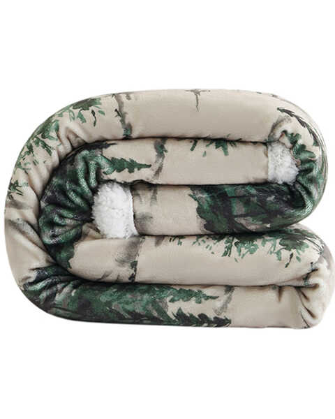 Image #3 - HiEnd Accents Joshua Campfire Sherpa Throw , White, hi-res