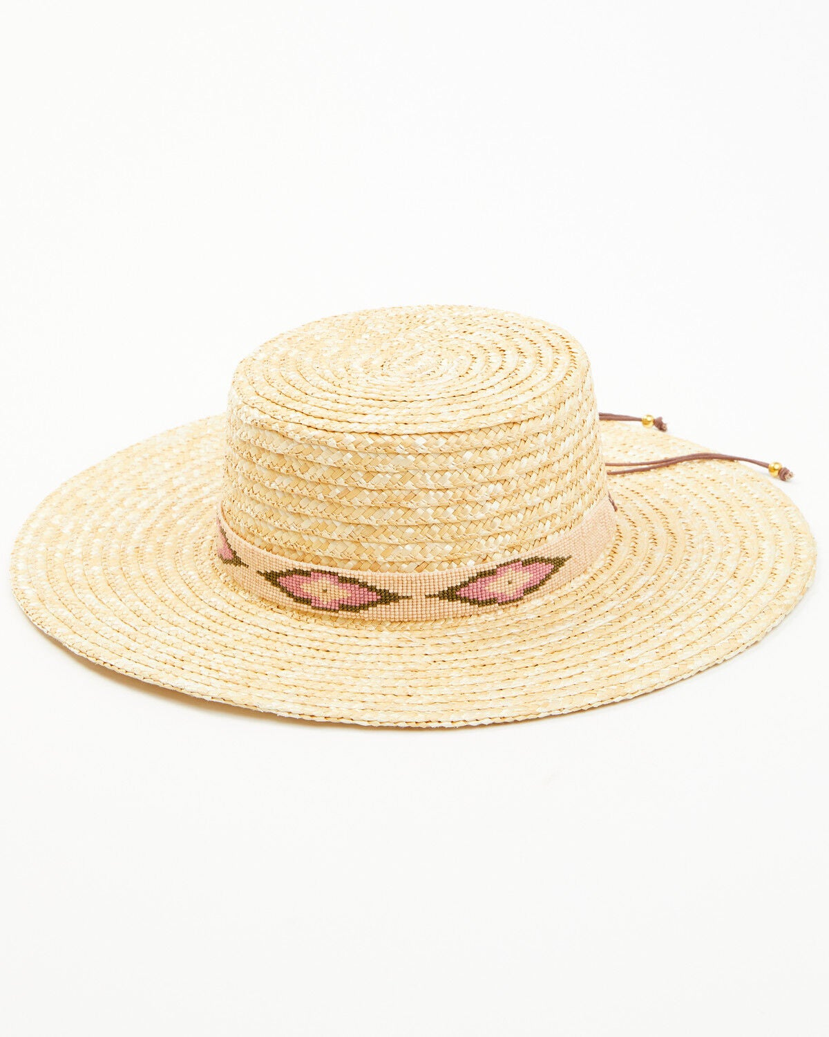Nikki Beach Women's Southwestern Cobra Straw Western Fashion Hat, Natural, hi-res