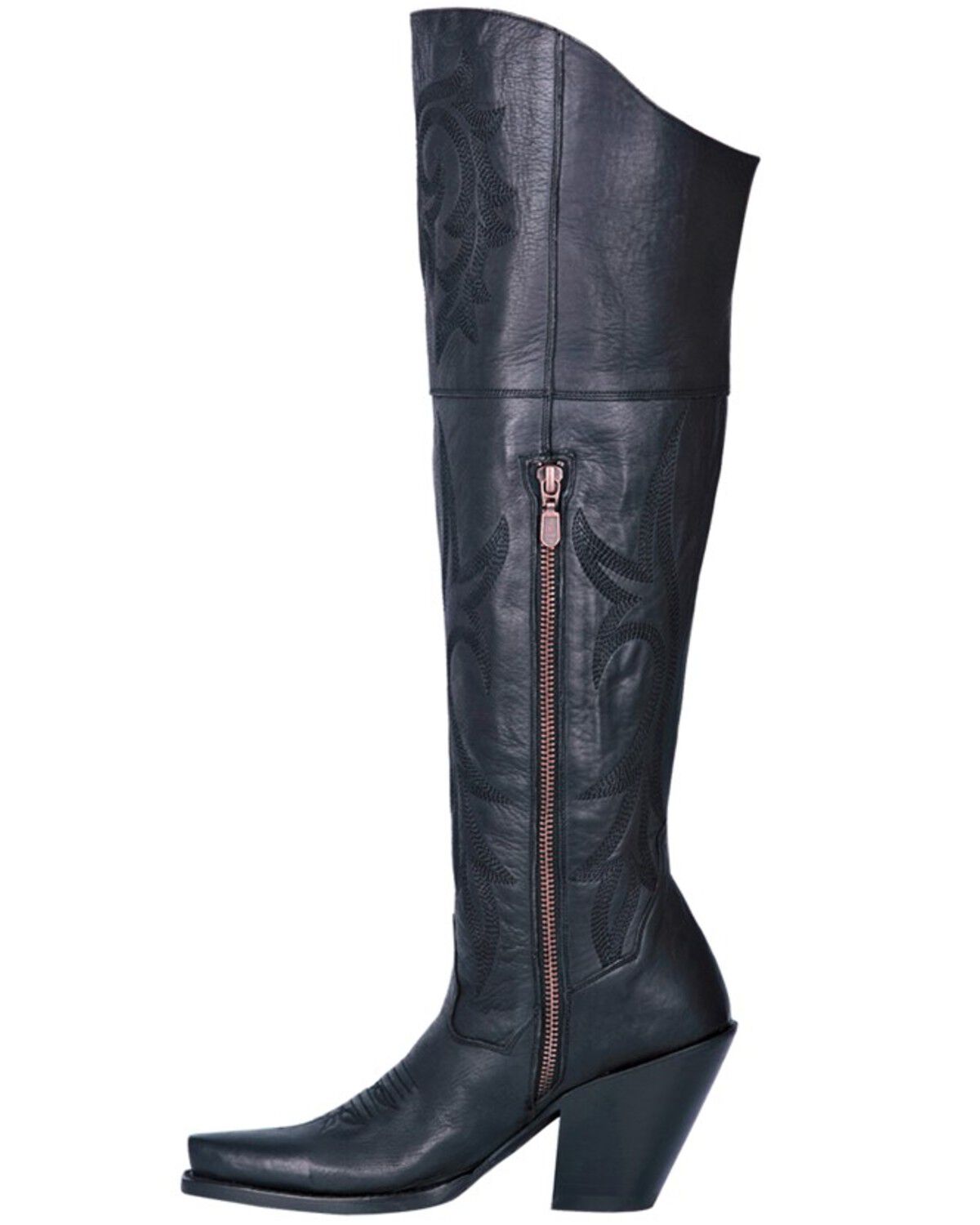 Image #4 - Dan Post Women's Jilted Fashion Western Boots - Snip Toe, Black, hi-res