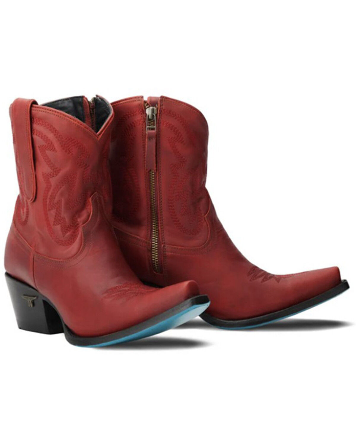 Image #1 - Lane Women's Smokeshow Western Booties - Snip Toe, Ruby, hi-res