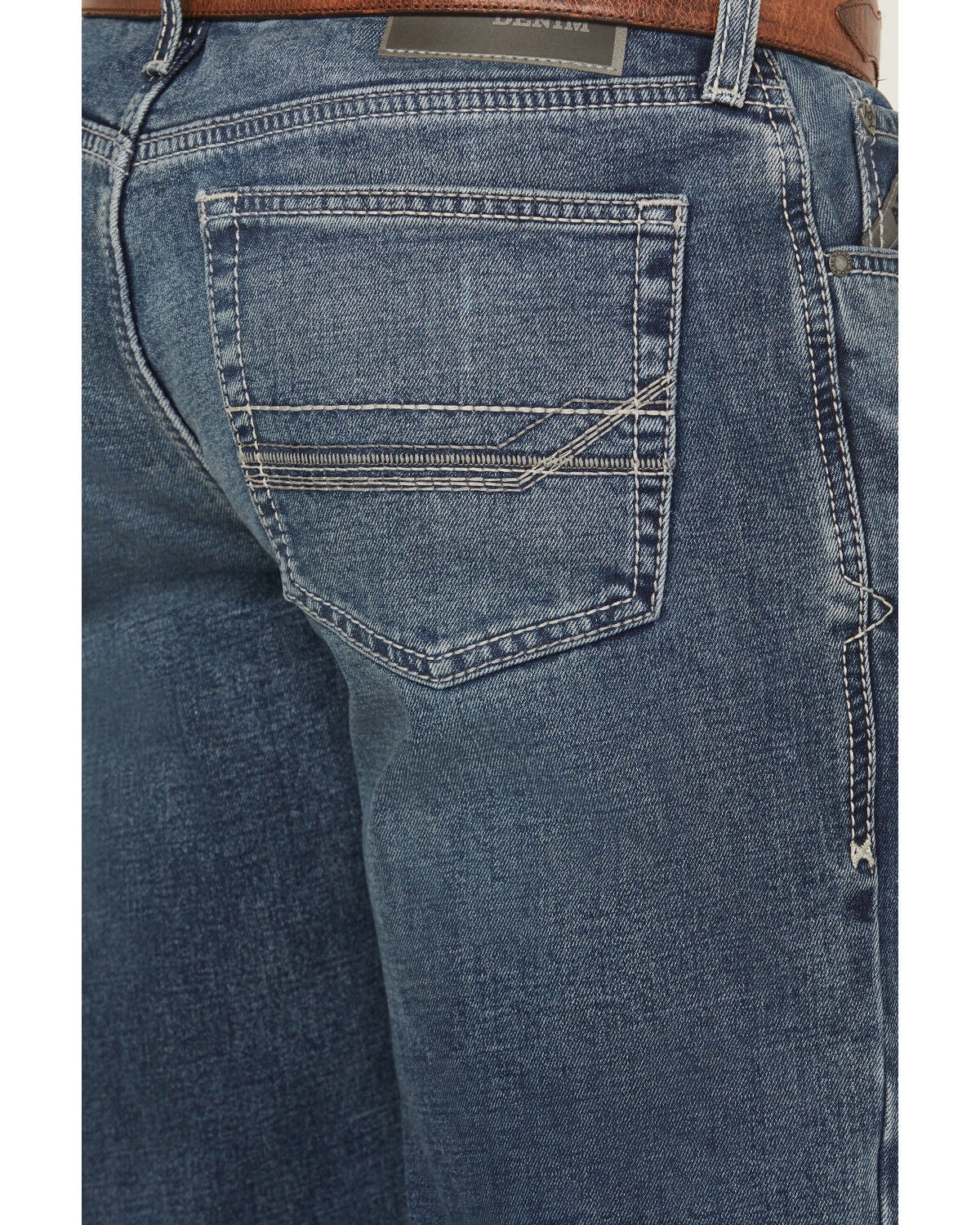 Image #4 - Ariat Men's M4 Silas Dayne Medium Wash Relaxed Bootcut Stretch Denim Jeans - Big, Medium Wash, hi-res
