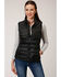 Image #1 - Roper Women's Quilted Puffer Vest, Black, hi-res