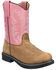 Image #1 - Smoky Mountain Girls' Buffalo Western Boots - Round Toe, Brown, hi-res