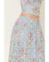 Image #4 - Originality Women's Boot Barn Exclusive Printed Lace Handkerchief Midi Skirt, Blue, hi-res