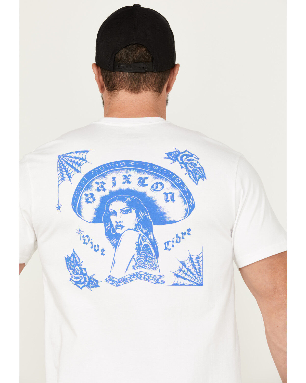 Image #4 - Brixton Men's Vive Libre Short Sleeve Graphic T-Shirt, White, hi-res