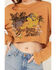 Image #3 - Cleo + Wolf Women's Joshua Tree Long Sleeve Cropped Tee, Lt Brown, hi-res