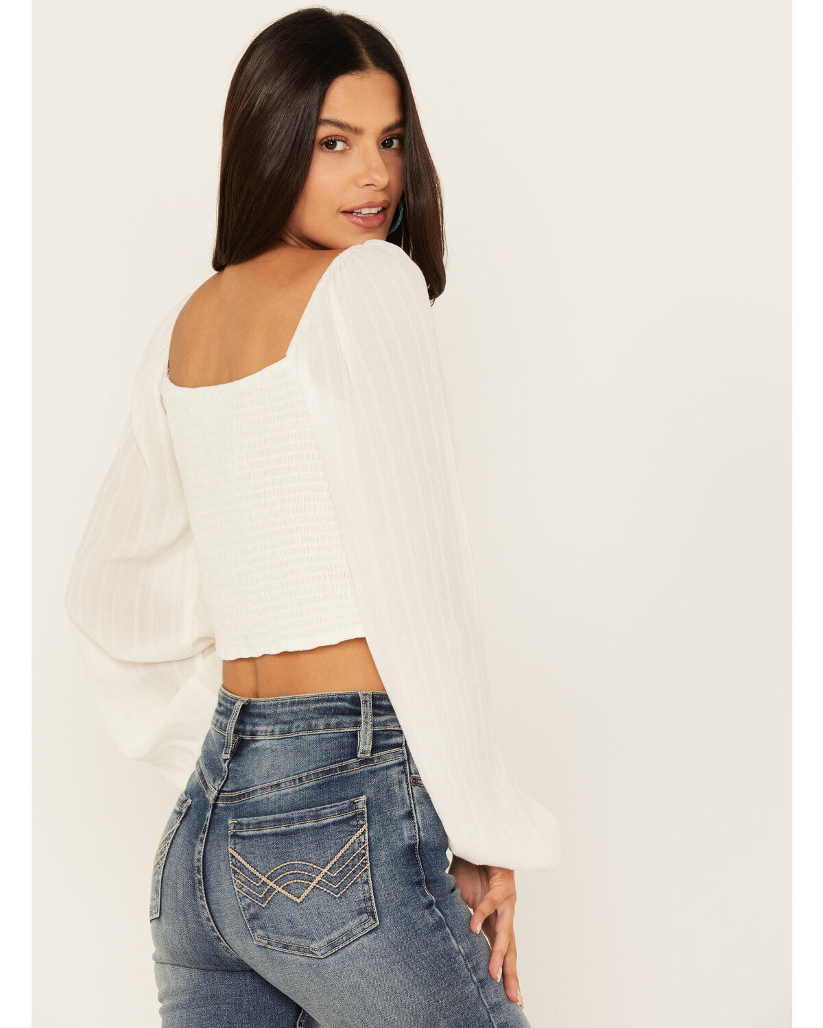 Image #4 - Idyllwind Women's Lena Smocked Blouse, Ivory, hi-res
