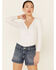 Ariat Women's Mid Rise Boyfriend Shorts, Blue, hi-res