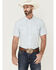 Image #1 - Moonshine Spirit Men's River Delta Small Plaid Short Sleeve Pearl Snap Western Shirt , Cream, hi-res