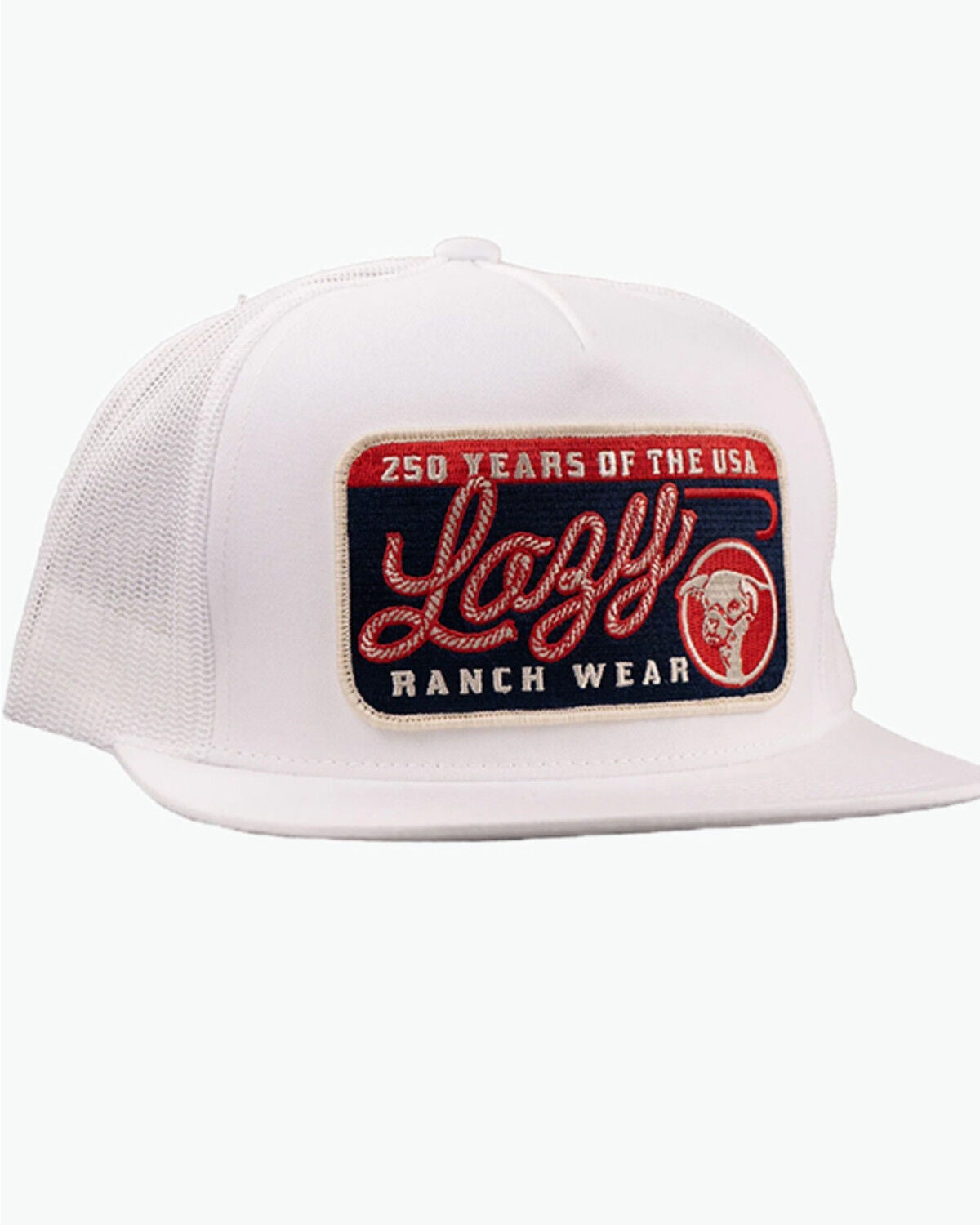 Image #1 - Lazy J Ranch Wear Men's America 250th Ball Cap, White, hi-res
