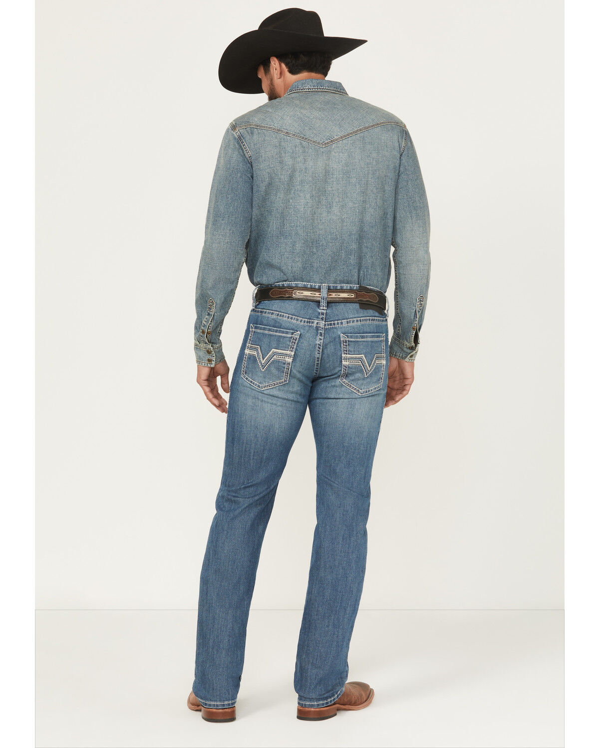 Image #3 - Rock & Roll Denim Men's Medium Wash Revolver Slim Straight Stretch Denim Jeans, Medium Wash, hi-res