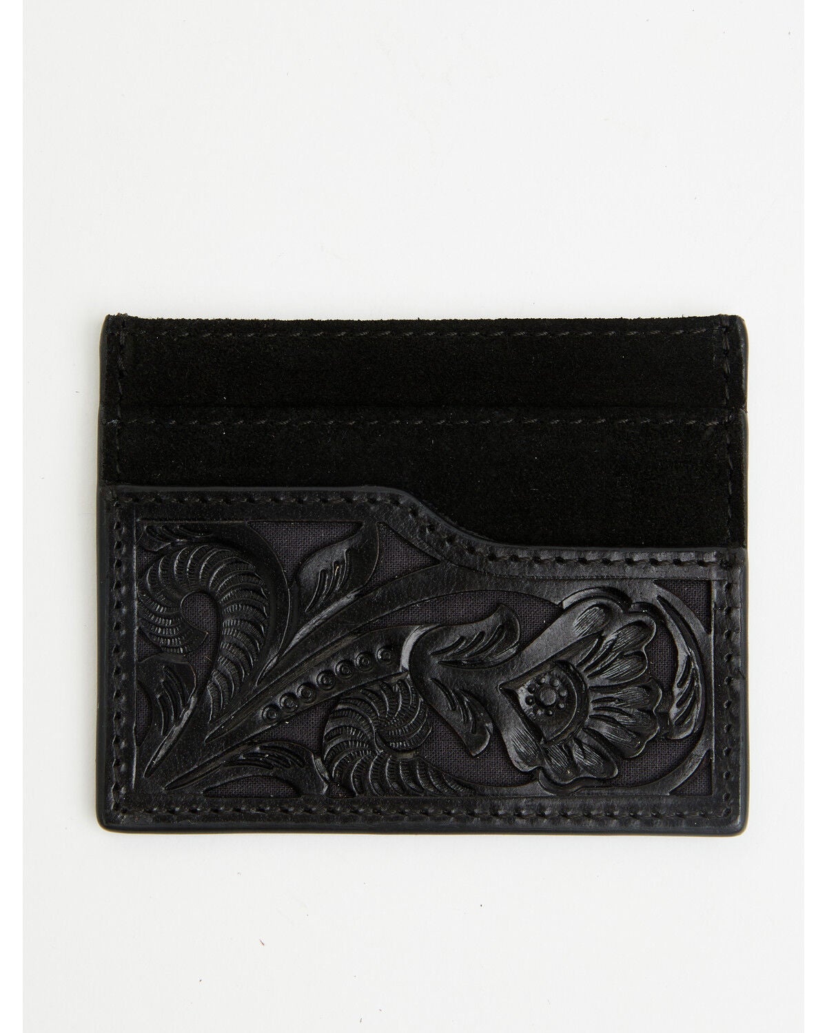 Image #1 - Shyanne Women's Palmer Tooled Leather Credit Card Wallet, Black, hi-res